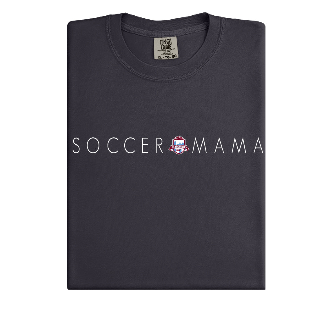 Clarksville Soccer Club “Soccer Mama” Comfort Colors Tee