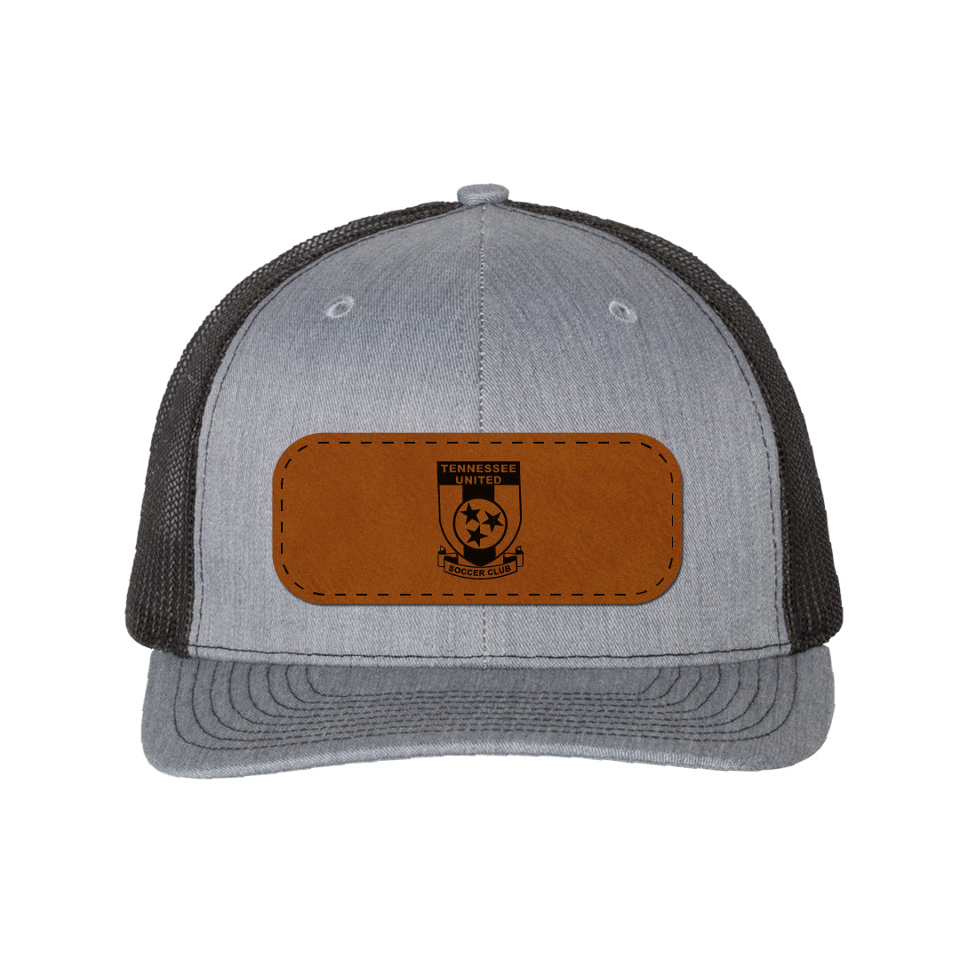 TUSC Leather Patch Baseball Hat – Heather Gray & Black