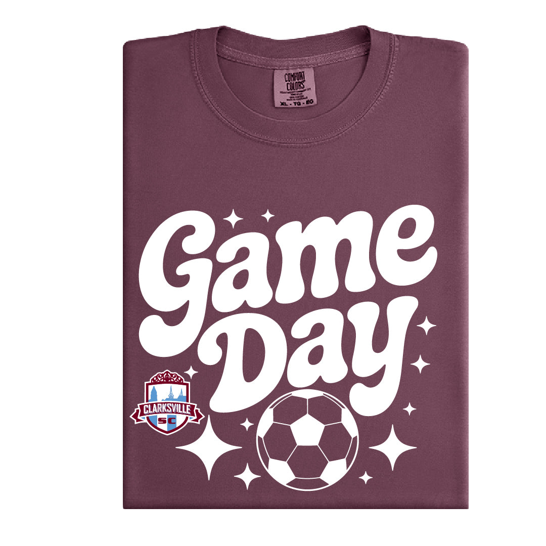 CLARKSVILLE SOCCER CLUB – Retro “Game Day” Comfort Colors Tee